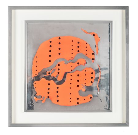 Lucio Fontana, Teatrino. 1965-66. Serigrafia e foglio di alluminio. cm...