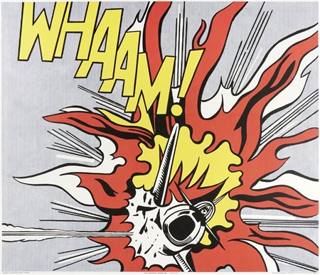 Roy Lichtenstein, Whaam! 2001. Bellissimo poster a due pannelli realizzato...