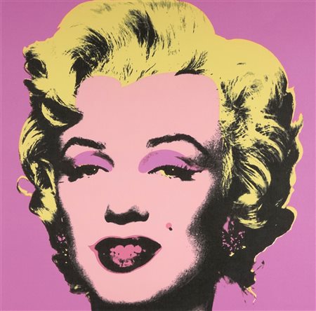 Andy Warhol [da], Marilyn Monroe. Giclée. mm 485x490. Al verso iscritto "Andy...