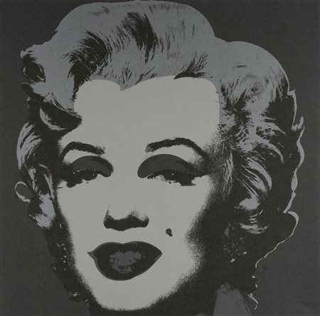 Andy Warhol [da], Marilyn Monroe. Giclée. mm 485x490. Al verso iscritto "Andy...