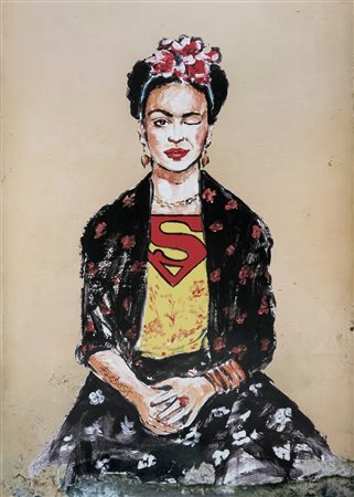 LeDiesis, SuperFrida Kahlo. 2019. Offset. mm 690x390. Firmata a pennarello...