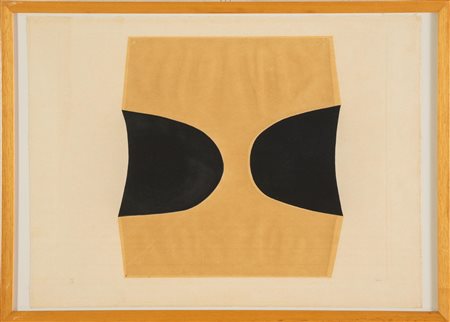 Alberto Burri (Città di Castello 1915 - Nizza 1955), “Bianchi e neri I-C” 1968.