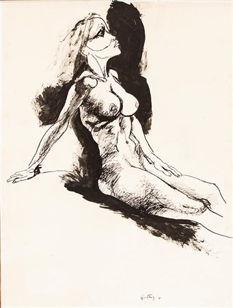 Renato Guttuso, Nudo femminile, 1970