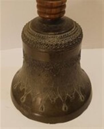 Bottega emiliana. Campanello d'altare in bronzo, XIX-XX secolo.