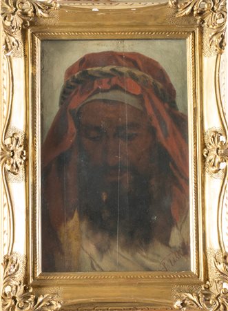 Stefano Ussi (Firenze 1822 - 1901). Volto di arabo.