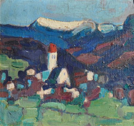 Artur Nikodem (Trient/Trento 1870 - Innsbruck 1940) Lans, 1925 ca.;Olio su...