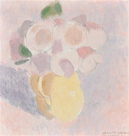 Renate Krauss (Innsbruck 1935 - Kematen 2019) Vaso di fiori, 1981; Olio su...