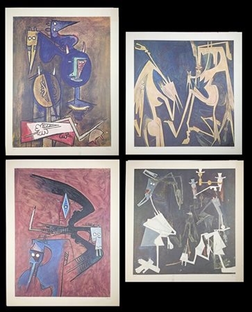 Wifredo Lam Cartella contenente sei stampe offset a colori, alcune del medesimo