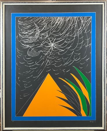 FRANCO ANGELI "Piramide" 1980
litografia a colori
cm 89x68
firmata e numerata X/