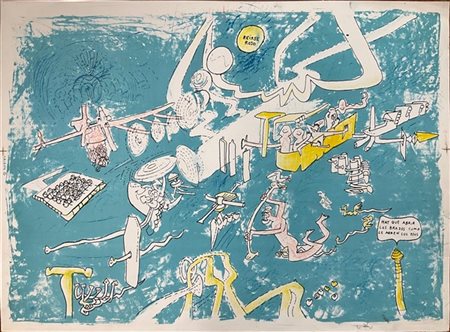 Roberto Matta "Senza titolo" 
litografia - prova di stampa / fronte e retro
cm 5