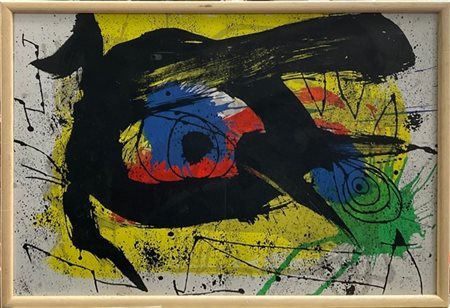 Joan Miró "Senza titolo" 1973
litografia a colori
cm 37,5x56
Dal numero 203 dell