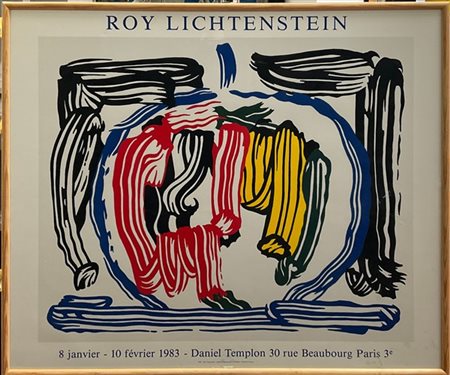 Manifesto espositivo edito in occasione della mostra su Roy Lichtenstein presso