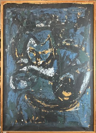 Giorgio Celiberti "Gatto" 1959
tempera su carta applicata su tela
cm 97x69
firma