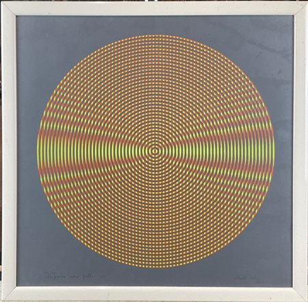 ALBERTO BIASI "Interferenza rosso giallo s3" 1970
serigrafia a colori
cm 46x46
f