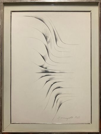 Franco Meneguzzo "Senza titolo" 1963
matita su carta applicata su masonite
cm 10