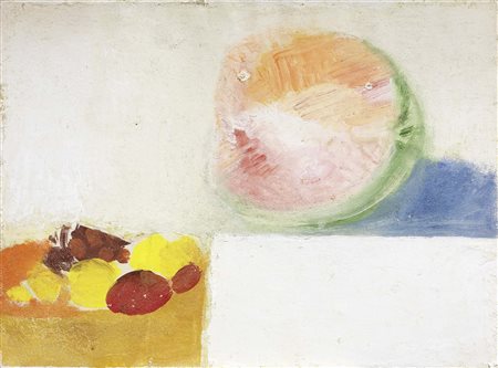 Bruno Saetti Bologna 1902 - 1984 Natura morta con sole Affresco su tela, cm....