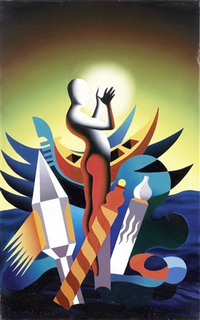 Mark Kostabi Los Angeles 1960 The sphere of intuition, 2004 Olio su tela, cm....