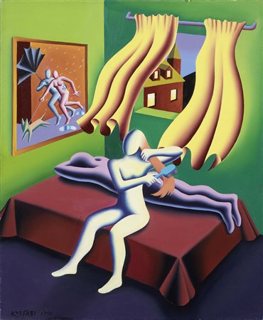 Mark Kostabi Los Angeles 1960 Disentanglement, 1991 Olio su tela, cm....