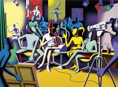 Mark Kostabi Los Angeles 1960 The Game of Meaning, 2004 Olio su tela, cm....