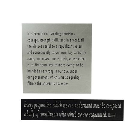 Joseph Kosuth Toledo 1945 One+Nine, a Re-text #9, 2003 Silkscreen su...