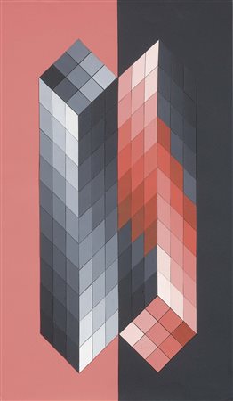 Victor Vasarely Pecs 1906 - Parigi 1997 Tridim-G, 1989 Collage su cartoncino,...