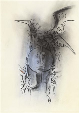 Wifredo Lam Sagua La Grande 1902 - Parigi 1982 Totem, 1965 Pastello e...