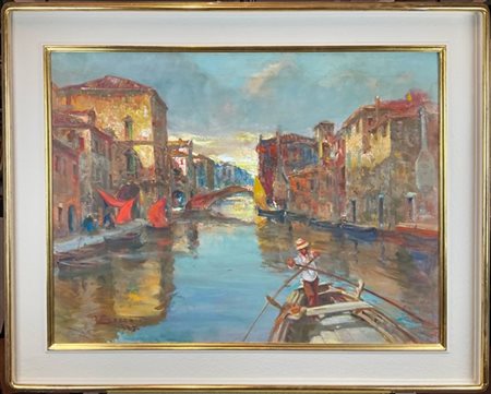 Attilio Achille Bozzato "Chioggia" 1937
olio su tela (cm 60x70)
firmato e datato