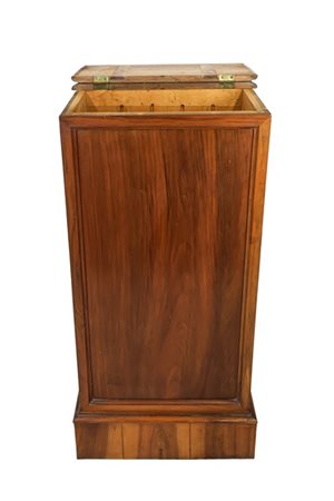 Mobiletto porta bastoni in noce con piano ribaltabile, (cm 155x80x40) contenent