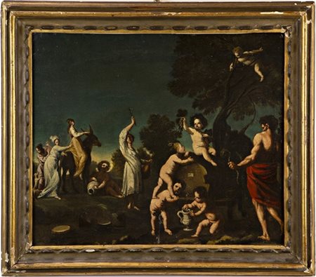 Scuola emiliana del secolo XVII

"Baccanale"
olio su tela (cm 44x52)
in cornice