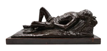 P. Colnaghi

"Un brutto sonno" 
scultura in bronzo su base in legno (cm 36,5x14