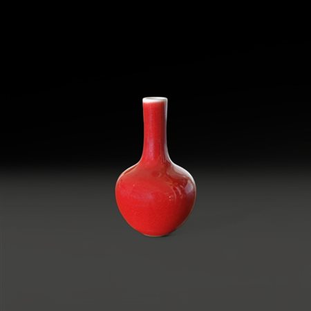 A small Chinese sang de beouf vase