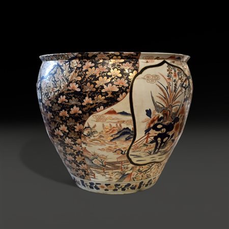 A Japanese large Imari fish bowl