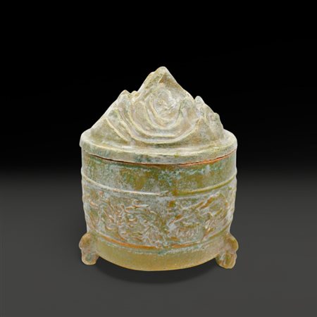 A large Chinese pottery box