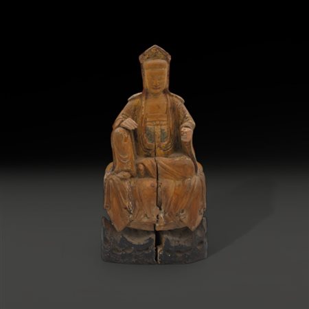 A Chinese wooden sculpture