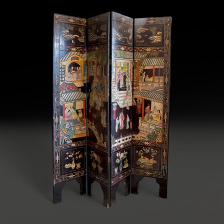 A Chinese folding screen