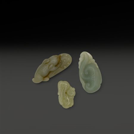 Three Chinese jade carvings