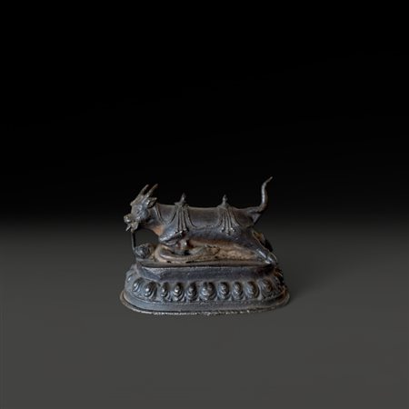 A Tibetan bronze ox