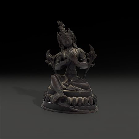 A fine Tibetan Green Tara sculpture