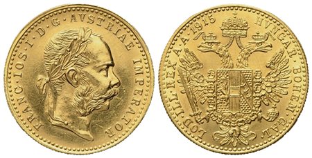 AUSTRIA. Francesco Giuseppe (1848-1916). Ducato 1915. Au (3,52 g; 19,5 mm)