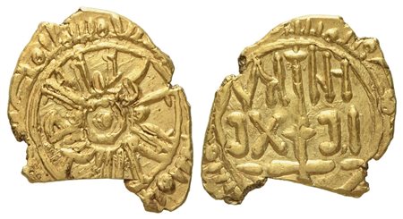 MESSINA. Regno di Sicilia. Guglielmo I duca (1154 - 1166). Tarì. Au (1,21 g; 14,6 mm)