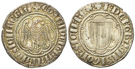 MESSINA. Regno di Sicilia. Pietro e Costanza d'Aragona (1282-1285). Pierreale. Ag (3,02 g; 24,8 mm)