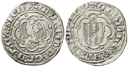 MESSINA. Regno di Sicilia. Martino I d'Aragona (1402-1409). Pierreale senza sigle. Ag (2,97 g; 25,6 mm)