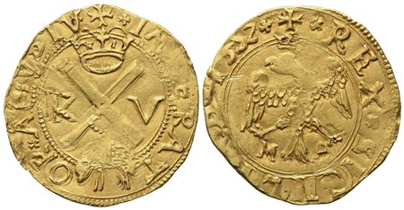 MESSINA. Regno di Sicilia. Carlo V d'Asburgo (1516-1556). Scudo 1552. Au (3,26 g; 22,5 mm)