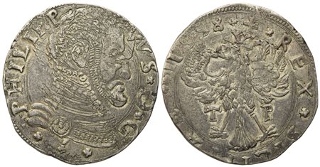 MESSINA. Regno di Sicilia. Filippo II di Spagna (1556-1598). 4 tarì 1558. Ag (11,72 g; 31,9 mm)