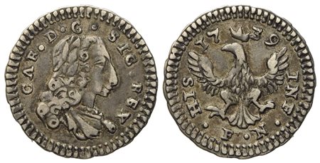 Palermo. Regno di Sicilia. Carlo di Borbone (1734 - 1759). Mezzo tarì 1739. Ag (1,19 g; 16 mm) 