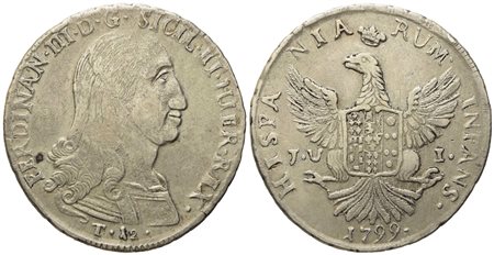 PALERMO. Regno di Sicilia. Ferdinando III di Borbone (1759 - 1816). 12 tarì 1799. Ag (27,15 g; 39 mm)