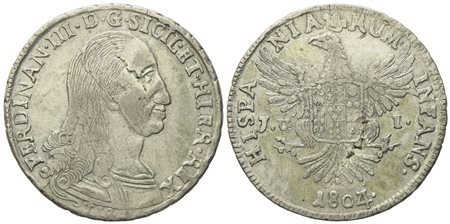 PALERMO. Regno di Sicilia. Ferdinando III di Borbone (1759-1816). 12 tarì 1804, cifra 4 su 3. Ag (27,21 g; 38,5 mm)