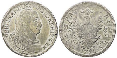 PALERMO. Regno di Sicilia. Ferdinando III di Borbone (1759-1816). 6 tarì 1798. Ag (13,60 g; 32 mm)