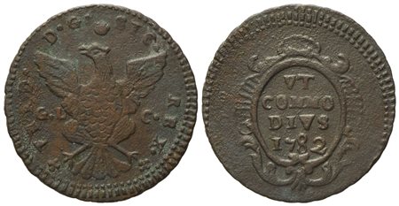 PALERMO. Regno di Sicilia. Ferdinando III di Borbone (1759-1816). 1 Grano 1782. Cu (4,02 g; 24,2 mm)