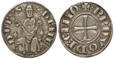 STATO PONTIFICIO. Macerata. Benedetto XII (1334 - 1342). Grosso. Ag (1,50 g; 20,51 mm).